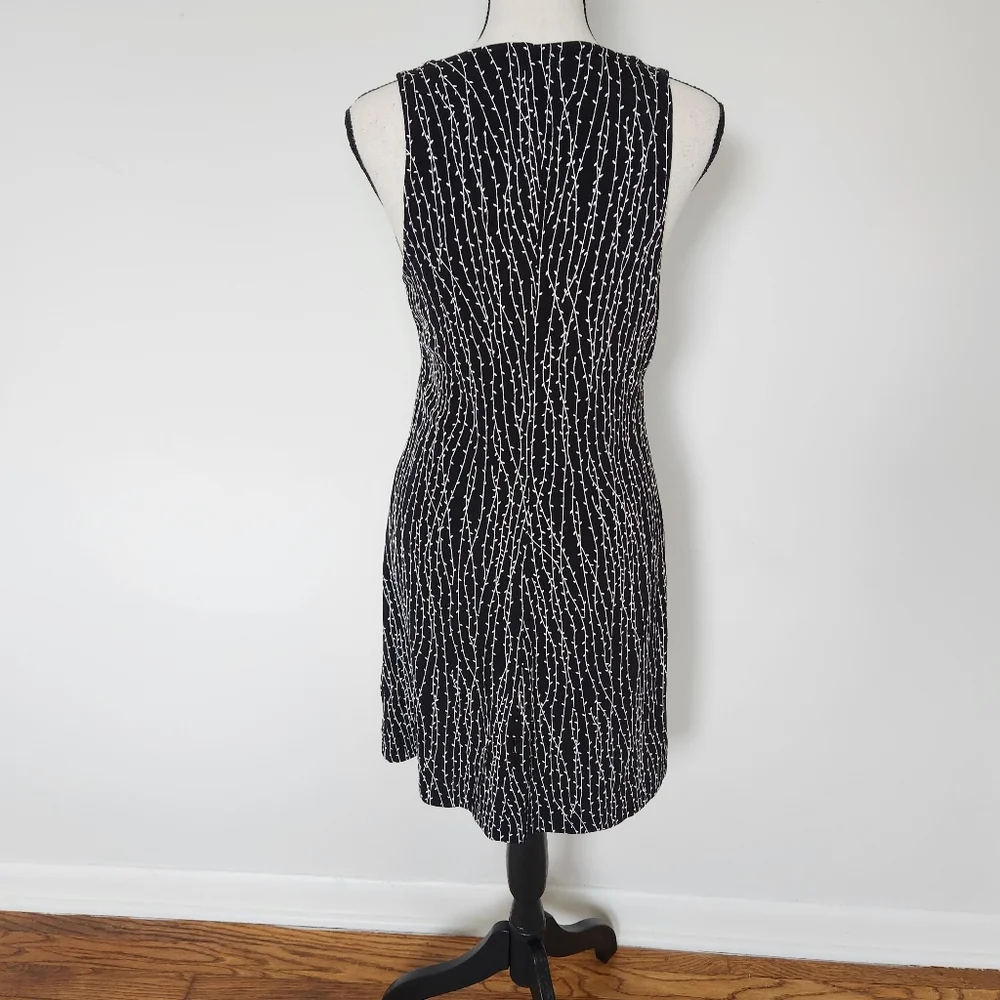 All That Jazz Vintage Mini Dress 90's Black White Slinky Sexy Goth Stretch S - Picture 6 of 13